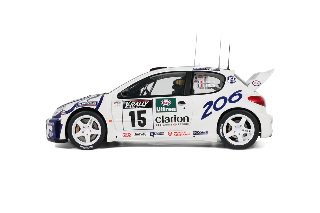 1:12 PEUGEOT 206 WRC WHITE TOUR DE CORSE 1999