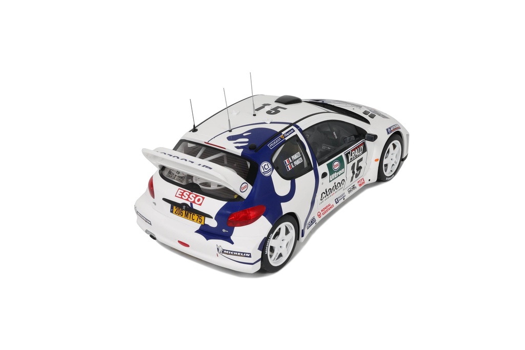 1:12 PEUGEOT 206 WRC WHITE TOUR DE CORSE 1999