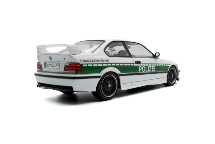 1:18 BMW E36 M3 COUPE SOLIDO WORKS DRIFT POLIZEI WHITE 1991
