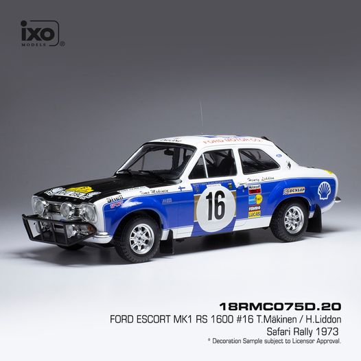 1:18 FORD ESCORT MKI RS 1600 #16 T.MÄKINEN / H.LIDDON RALLYE SAFARI - 1973