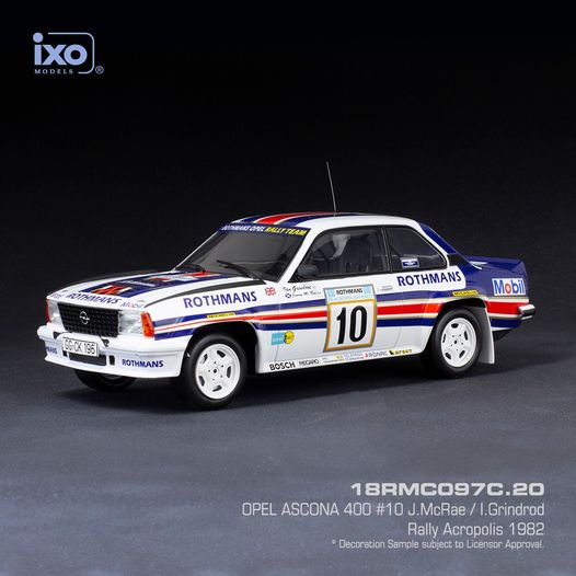 1:18 OPEL ASCONA B 400 #10 MCRAE /GRINDROD RALLYE ACROPOLIS - 1982