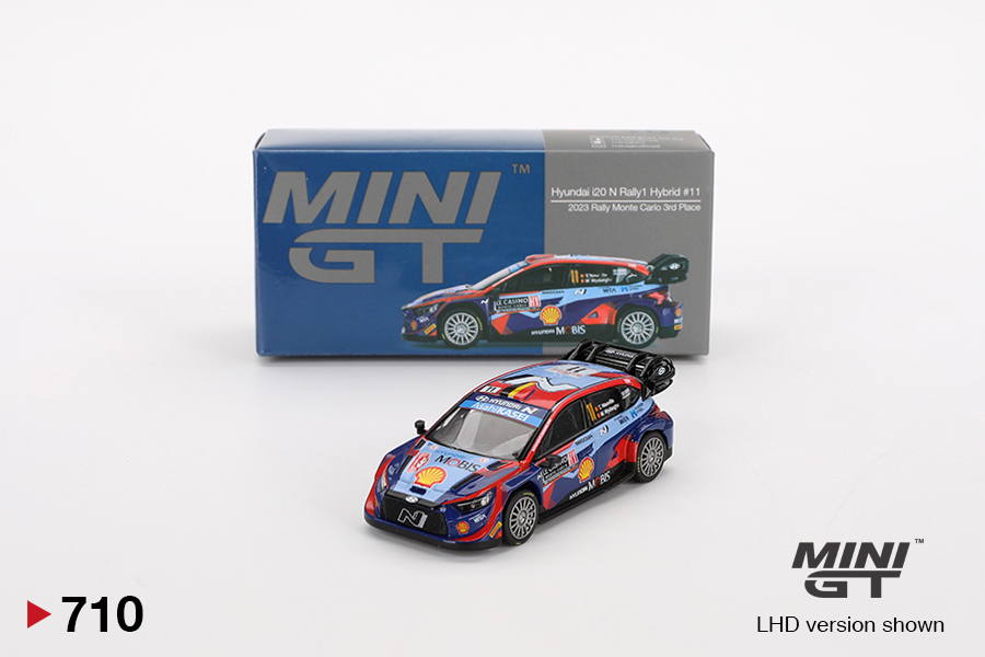 1:64 HYUNDAI i20 N RALLY TEAM SHELL #11 - 3rd ON RALLY MONTECARLO 2023