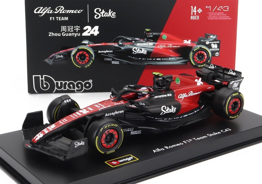 1:43 ALFA ROMEO TEAM STAKE - F1 C43 #24 GUANYU ZHOU - 2023 