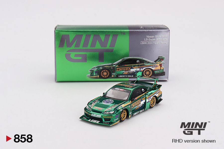 1:64 LB SUPER SILHOUETTE NISSAN SILVIA (S15) #555 YUKIO TARUMI FAUSTO RACING - 2024