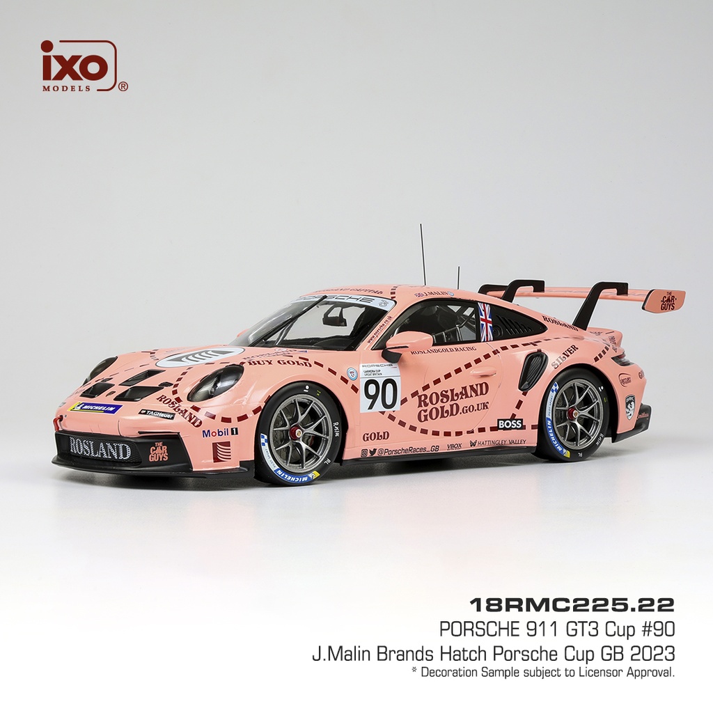 PORSCHE 911 (992) GT3 CUP #90 JOSH MALIN - BRANDS HATCH 2023 IXO 1:18