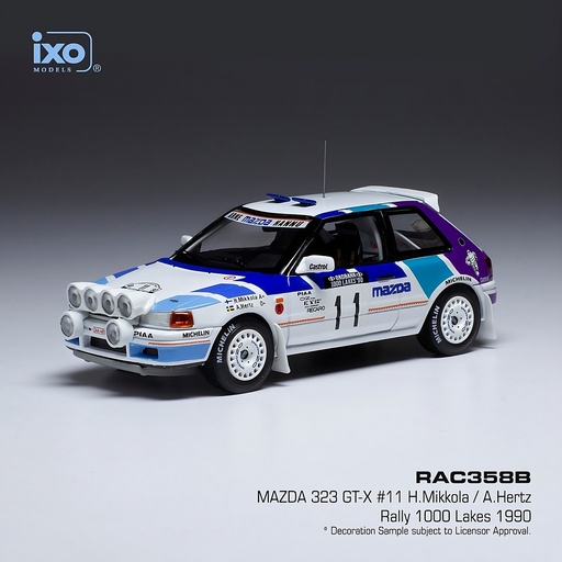 [RAC358B] 1:43 MAZDA 323 GTX #11 H.MIKKOLA / A. HERTZ - RALLYE 1000 LACS 1990