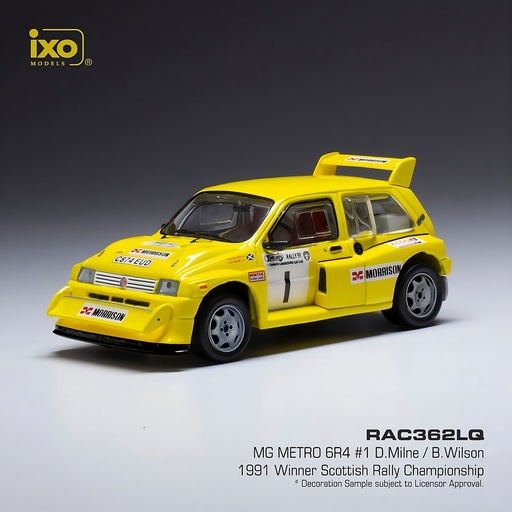 [RAC362LQ] 1:43 MG METRO 6R4 #1 D.MILNE / B. WILSON - 1991 SCOTTISH RALLY CHAMPIONSHIP WINNER