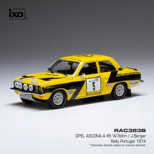 [RAC383B] 1:43 OPEL ASCONA A #5 W. ROHRL / J. BERGER -RALLYE PORTUGAL 1974