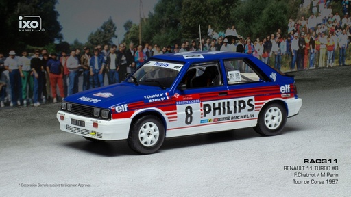 [RAC311] RENAULT 11 TURBO#8 F. CHATRIOT - M. PERIN - TOUR DE CORSE 1987

