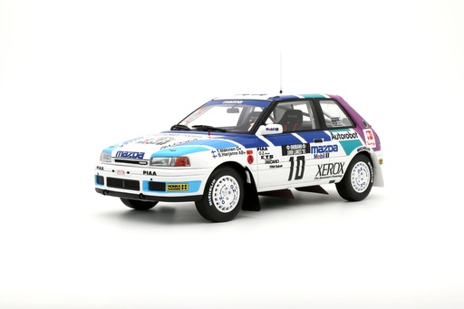 [OT1099] MAZDA 323 GTX GR.A WHITE TOMMI MÄKINEN 1000 LAKES RALLY 1991