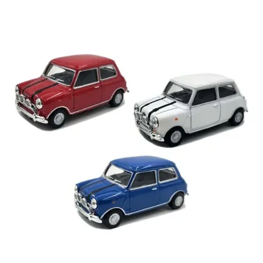 [41350-SET] 1:43 MINI COOPER S 1275 MKI 1967 SET 3X - THE ITALIAN JOB - RED WHITE BLUE