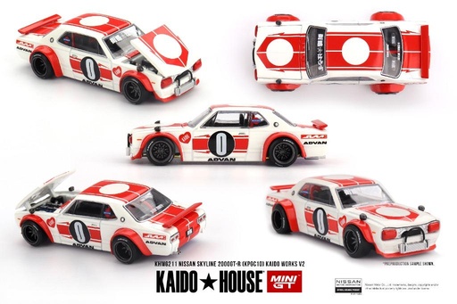 [KHMG211] 1:64 NISSAN SKYLINE 2000 GT-R (KPGC10) #0 ADVAN KAIDO WORKS V2 - 1969