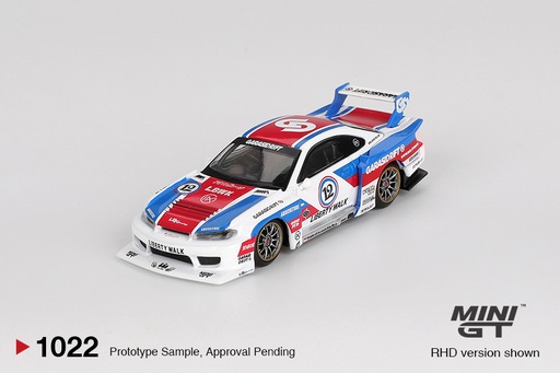 [MGT01022-R] 1:64 LB-SUPER SILHOUETTE NISSAN SILVIA (S15) #12  GARASIDRIFT X LIBERTY WALK - 2025
