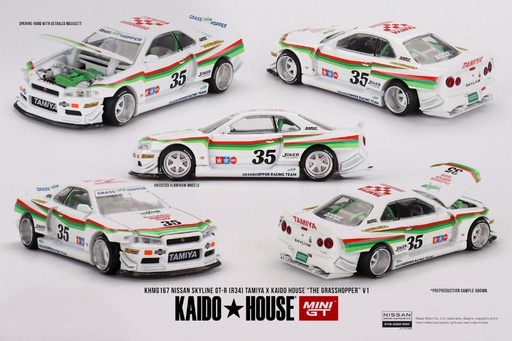 [KHMG167] 1:64 NISSAN SKYLINE GT-R (R34) TAMIYA x KAIDO HOUSE "THE GRASSHOPPER" V1 - 1999